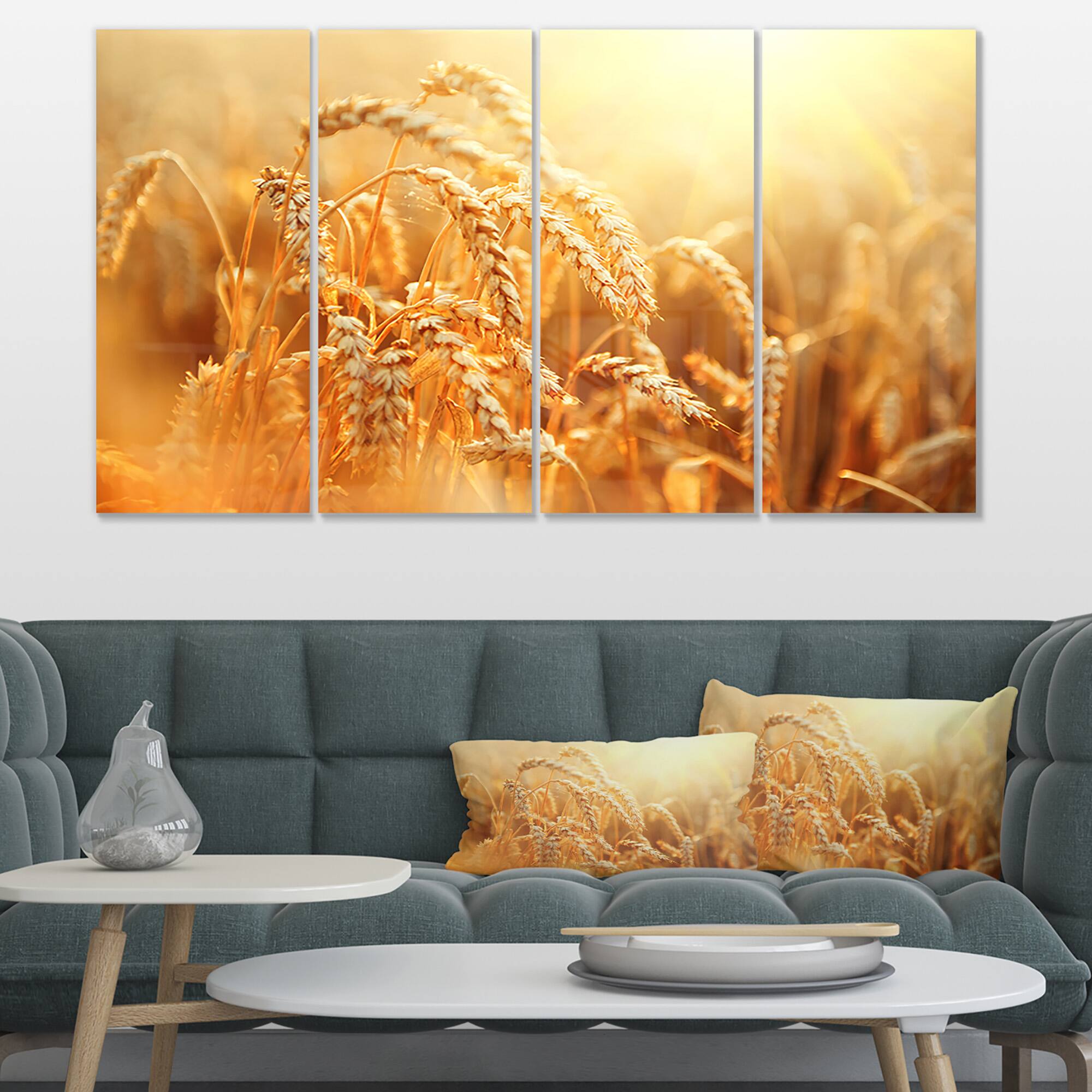 Designart - Ears of Golden Wheat Close up